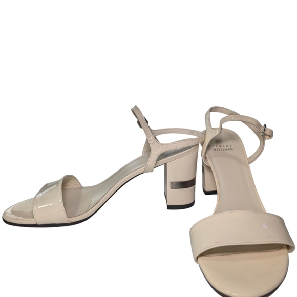 Stuart Weitzman Cream Strappy Sandals - Picture 1 of 7